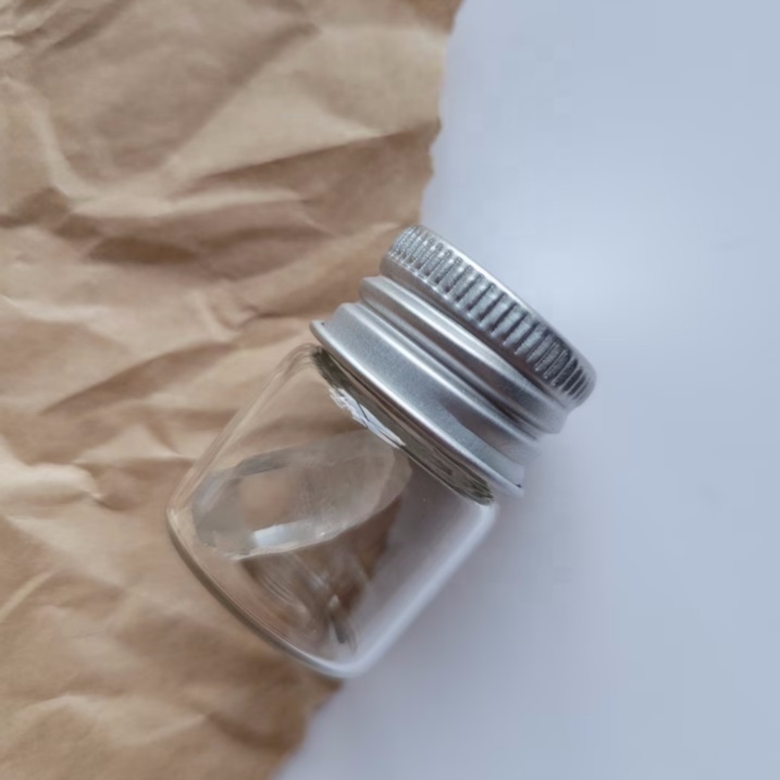 Small DIY Glass Bottle with Screw Top Lid Handmade Glass Vial