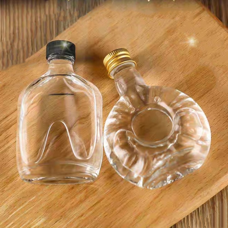 50 Ml Glass Mini Liquor Bottles Without Glass Lid Small Glass Alcohol Bottles 1.7 Oz Mini Wine Bottles Reusable