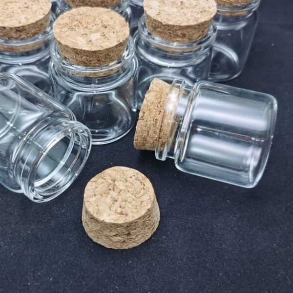 47 Diameter Clear Cork Glass Tube ml 50ml 60ml Glass Jars With Corks Wide Mouth Craft Containers Transparent Vials