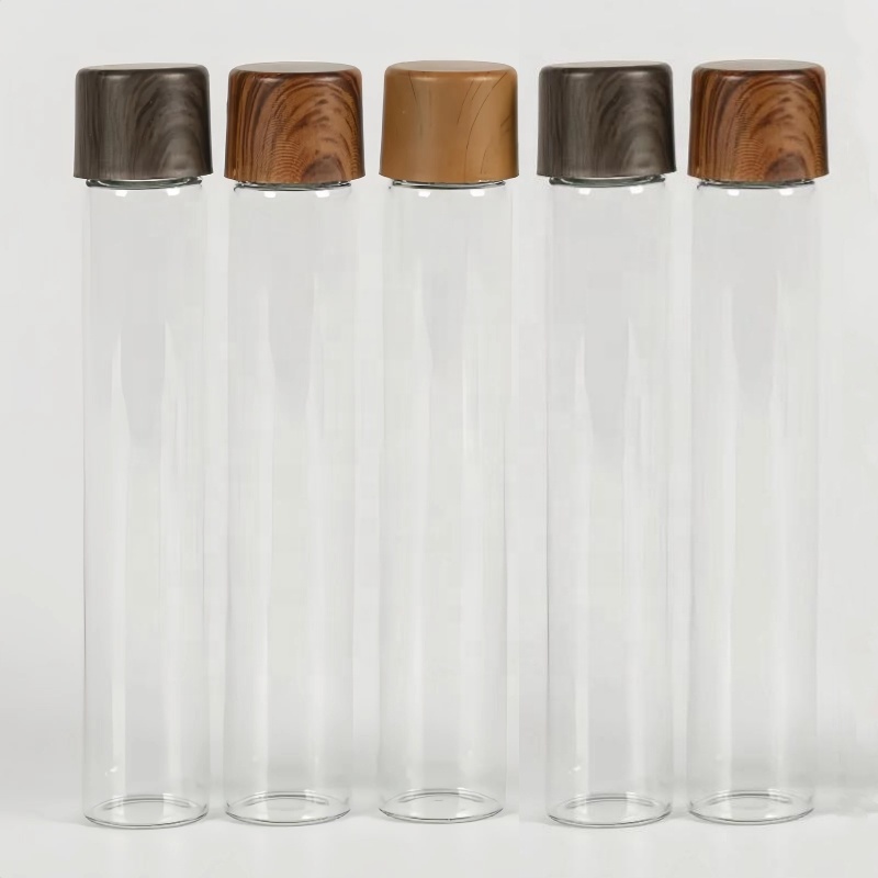 109mm 115mm 116mm 120mm Flower Packaging Black Clear Custom Color Small Glass Vial Glass Tube Roll Tubes