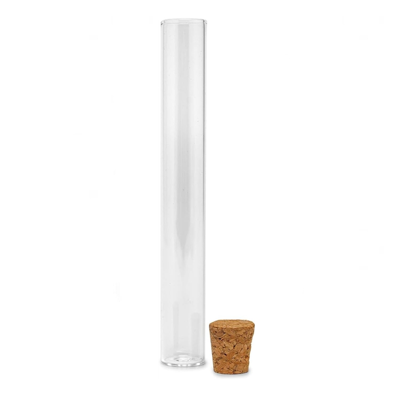 115mm King Size Wide Mouth Odour Smell Proof Airtight Bottles Glass Pre Packaging Tubes W/Cork Cap