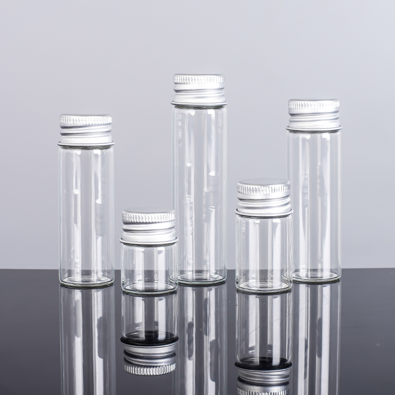 Clear Flat Glass Pet Test Tube Flat Bottom Pet Glass Test Tube With Screw Caps 115ml