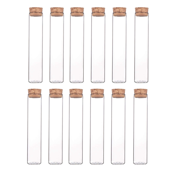 Childproof Glass Tube Round Small Vial With Child Resistant Screw Matte Black Cap Wholesale Glass Jar Glass Bottle