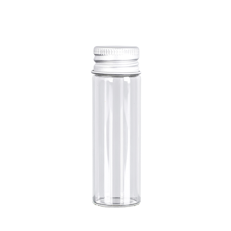 Food Grade Mini 50ml Candy Pill Glass Container Empty Clear 5g Saffron Storage Glass Jars Tube With Cork Wholesale