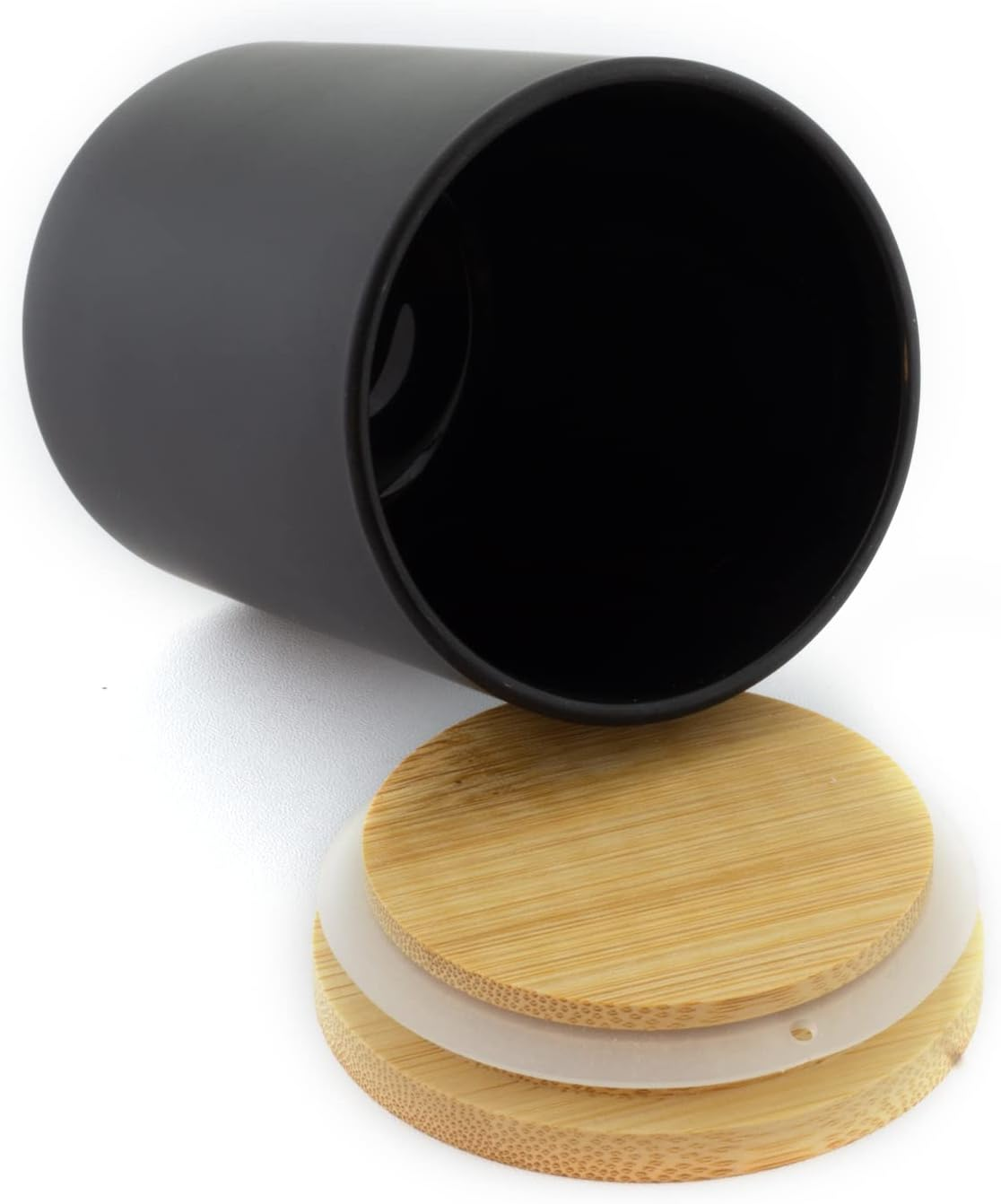 Factory Directly Supply 4oz 9oz 16 Oz Straight Side Clear Amber Glass Candle Jar With Black Metal Lid