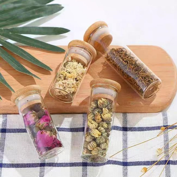 Different Size Glass Plastic Test Tube With Cork Stopper
