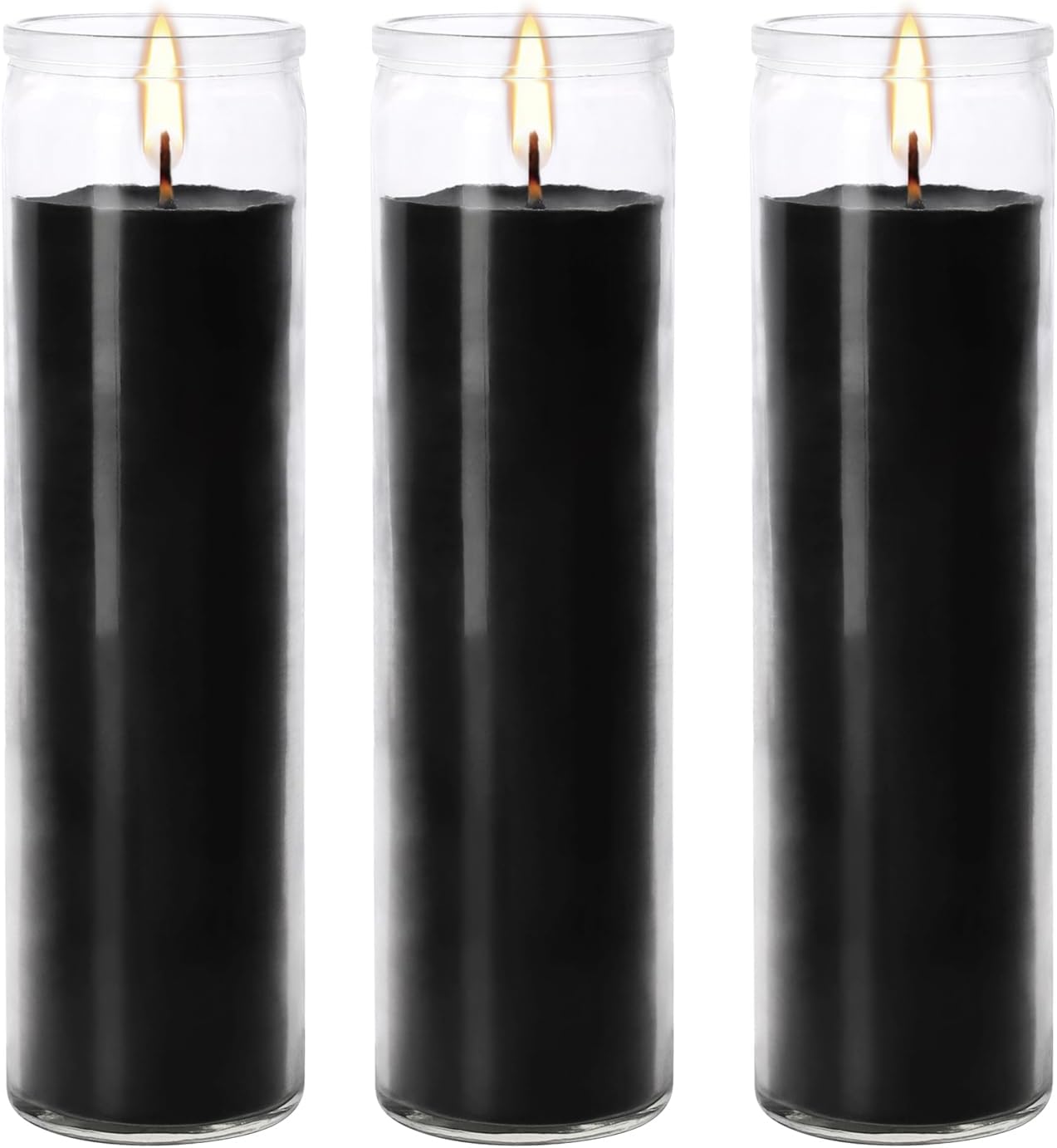 Recyclable Holy Death Santa Muerte 7 Day Candle White Unscented Carton Easter Paraffin Wax Glass Candle Relighting Candle Jar