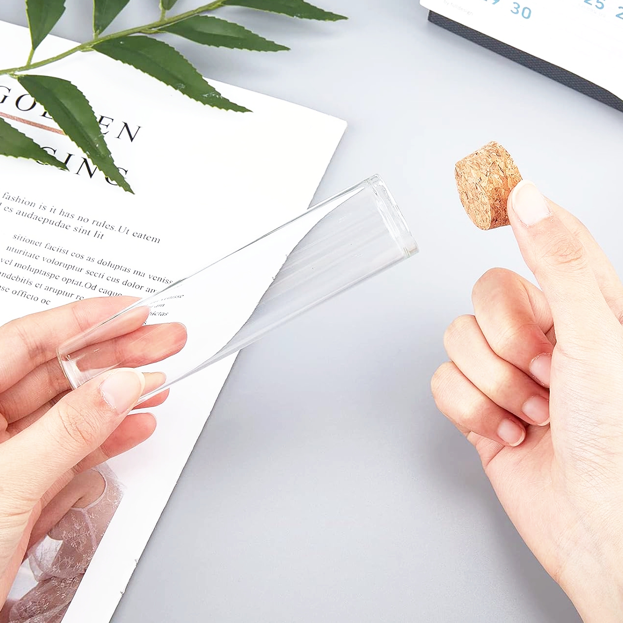 Factory 20ml 30ml 50ml 65ml 90ml Many Size Clear Glass test Tube Medical Wishing Bottle With Cork Stopper