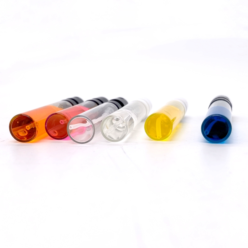 Small Refillable Glass Bottle 2ml 2.5ml  Glass Vial With Black White Spray for Perfume Tester Sample Bottle