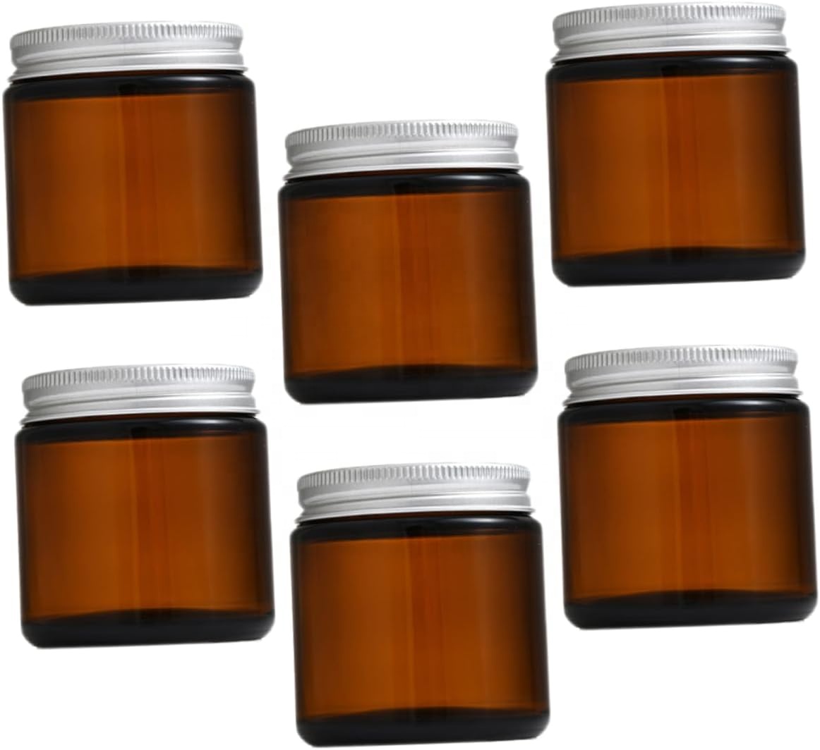 4 oz Aromatherapy Jar Candles Home Decor Amber Glass Jars with Screw Gift for Women