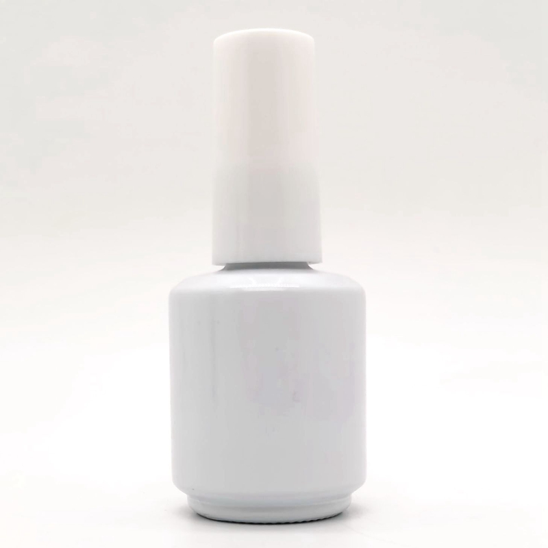 High Quality Low MOQ 10ml 15ml Empty Gel Nail Polish Bottle Packaging Nail Bottle White Black Nail Glass Bottle