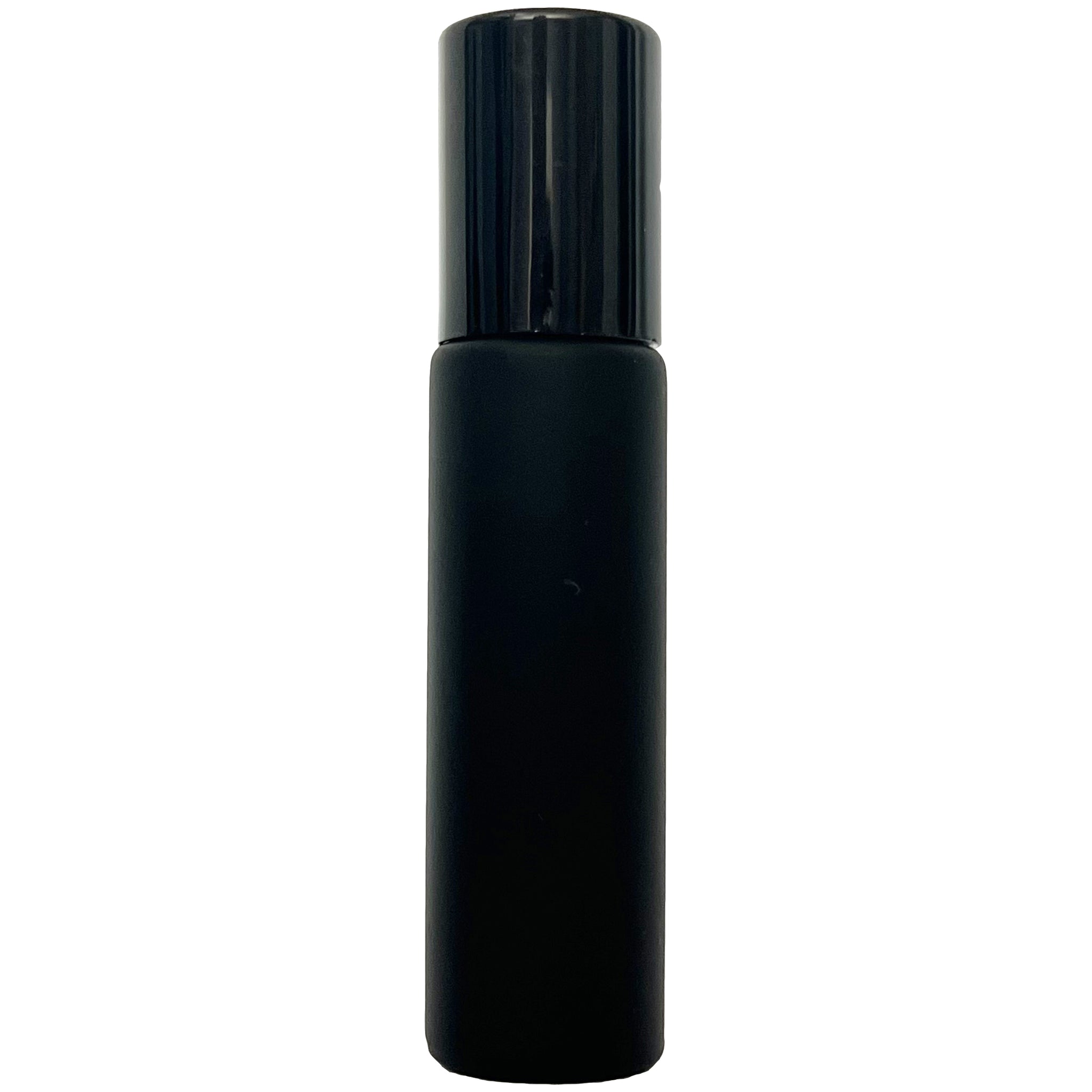 Frosted Matte Black 4ml 6ml 8ml 10ml Perfume Essential Oil Glass Roll on Bottle With Aluminum Cap and Steel Roller Ball
