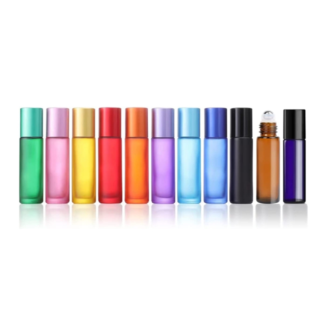10 Ml Small Y Oung Living Perfume Roll-on Bottle 10ml Frosted Matte Black Crystal Essential Oil Roller Ball Roll on Glass Bottle