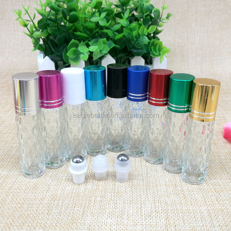Empty 5ml 10ml Roll-on Amber Clear Blue Rollon Bottles Liptint Essential Oil Glass Roll on Bottle Essential Oil Roller Bottle