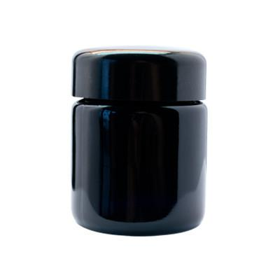Glass Jar 250ml 500ml Black Uv Tall Round Violet Smell Proof Wide Mouth Storage Stash Glass Jars