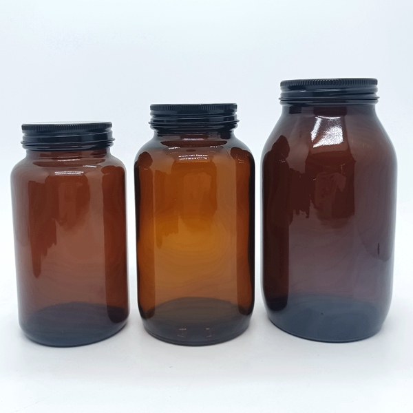 Amber Clear Glass Packer Bottle Food Bottle Medicine Pill Vitamin Capsule Bottles With Gold Lids 120ml 150ml 200ml 250ml 500ml