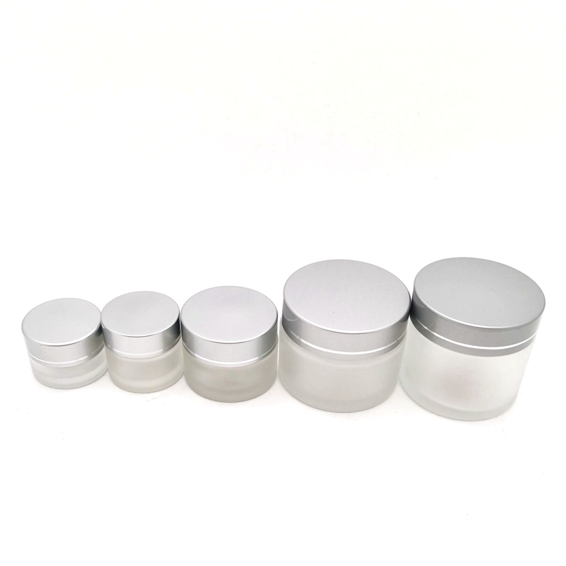 Wholesale 20 50 100 g Frosted Luxury Custom Fancy 30 ml Cosmetic Cream Glass Jars With Lid Factory Price