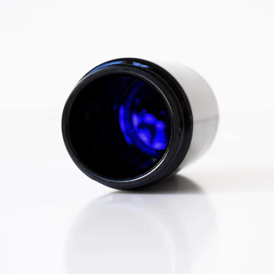 100ml 150ML 250ml Natural Organic Stone Black Uv Violet Round Cosmetic Face Cream Child Resistant Glass Jar With CR Black Lid