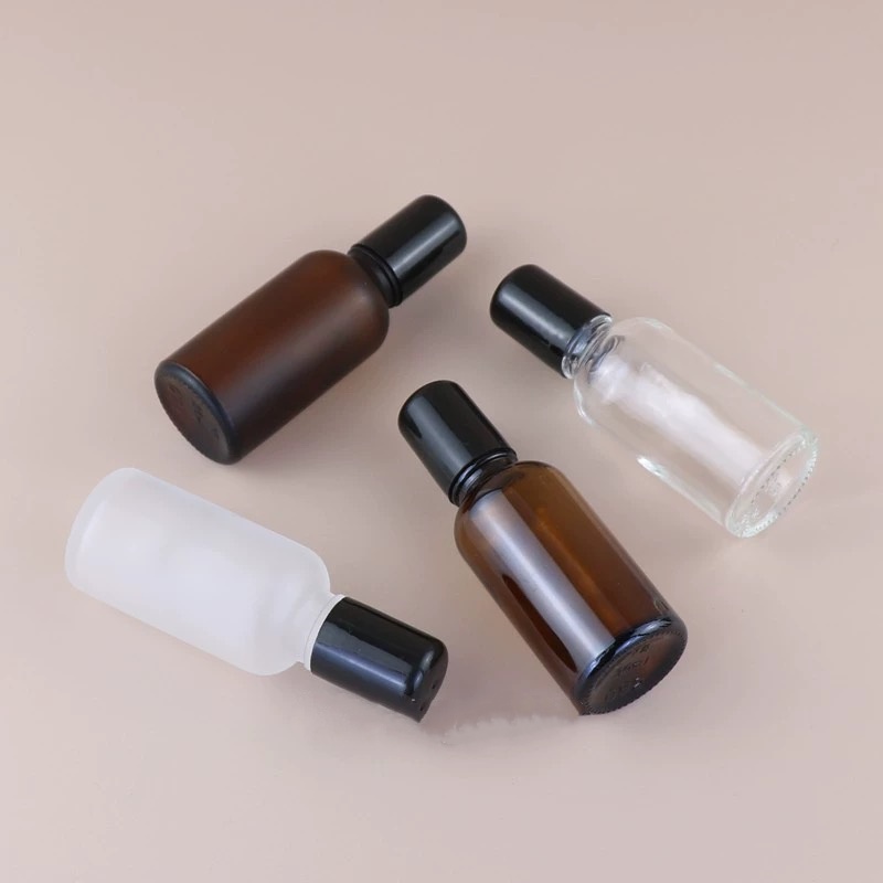Premium Custom Logo 10ml 15ml 30ml 50ml 60ml 100 Ml Amber Roller Glass Bottle With Roll on Ball for Perfume