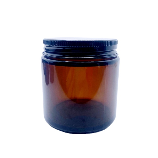 Cosmetic Cream Glass Jar With Silver Lid and Plastic Seal Stock Raw Material for Skin Care Packaging Use With Screw Cap