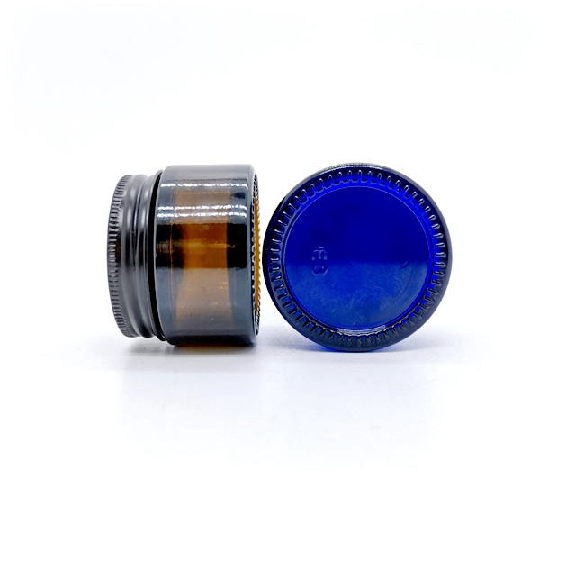 Transparent Blue Frosted Purple 30g 50g 60g Cosmetic Skincare Packaging Glass Jar With Screw Cap for Eye Face Hand Cream