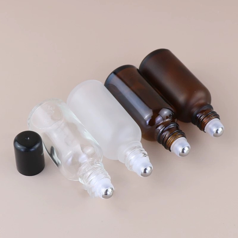 5ml 10ml 15ml 20ml 30ml 50ml 100ml Roll on Glass Bottle With 18mm Plastic Cap and Metal Roller Ball,Or Plastic Roller Ball