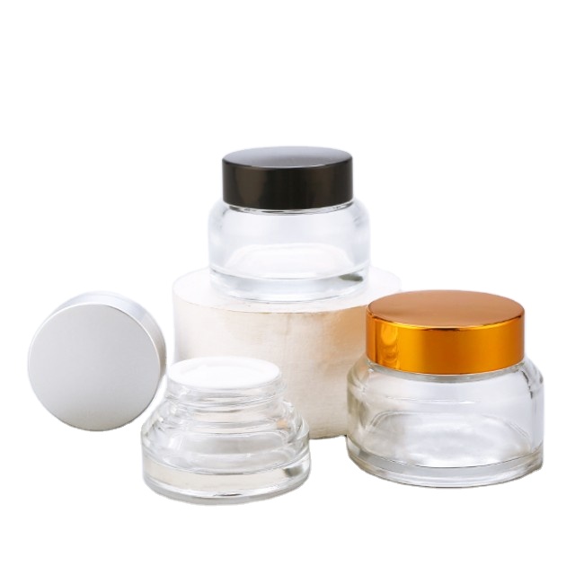 Low Price Luxury Cosmetic Containers 30g 50g Cream Jar for Glass Cosmetic Jar 15G