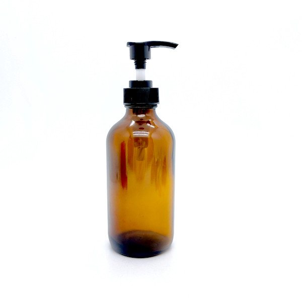 Cosmetic Pump Bottle 500ml Amber Boston Glass Bottle With Plastic Hand Button Make-up Water Sprinkler Garden Spray Bottle