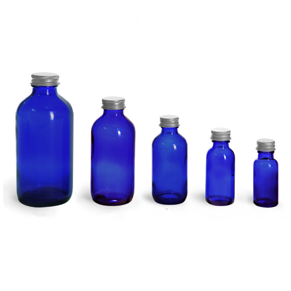 Custom 15m 30ml 60ml 100ml 120ml 240ml 500ml 1000ml Thick Bottom Frosted Amber Brown clear boston Round Glass Bottles