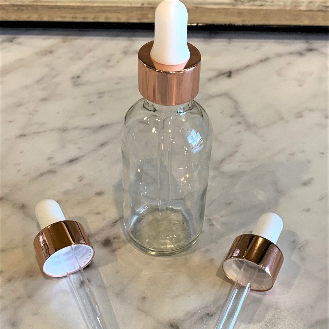 clear Empty boston 5ml 10ml 15ml 20ml 30ml 50ml 100ml Glass Bottle With Gold White Dropper for Hair Oil