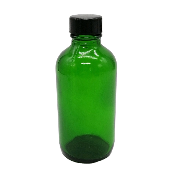 Factory 10ml-100ml Eye Essential Oil Glass Green Dropper Bottles With Screen Printing Lid for Oils