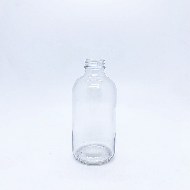 1oz Flint Boston Round Glass Bottle Wholesale