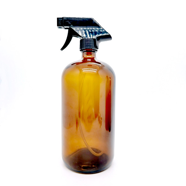16oz 500ml Room Amber Spray Bottle Glass With Hand Trigger Spray Pump boston Round Glass Bottles 500 ml