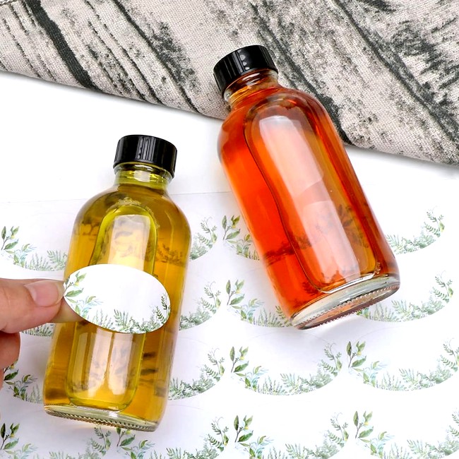 Wholesale 4oz 8oz 16oz 32oz Boston Round Glass Bottles With Twist Lid Standard Sizes for Beverages Screw Cap Sealing 30ml Volume