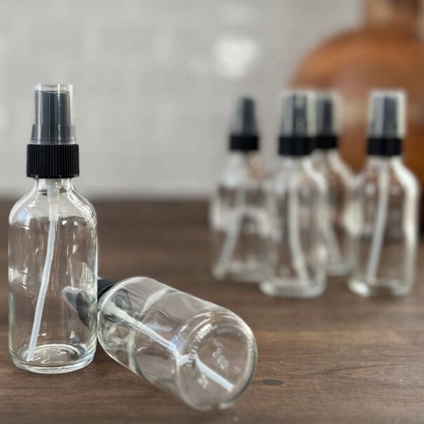 1/2 Oz 1 Fl Oz 2 Oz 4 Oz 15ml 30ml 60ml 120ml Clear Mist Essential Oil Boston Round Spray Pump Glass Bottles