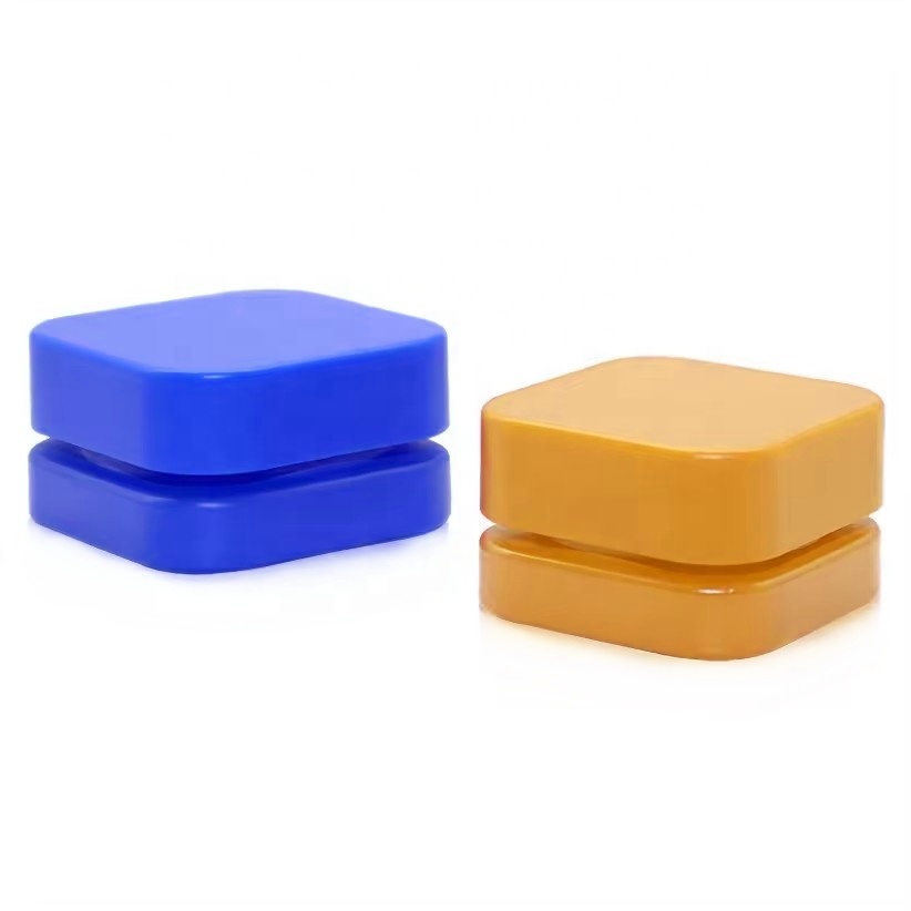 Clear Glass Concentrate Jar Child Proof Lid Square Wide Mouth Glass Container CR Packaging Airtight Custom Logo Packaging Box