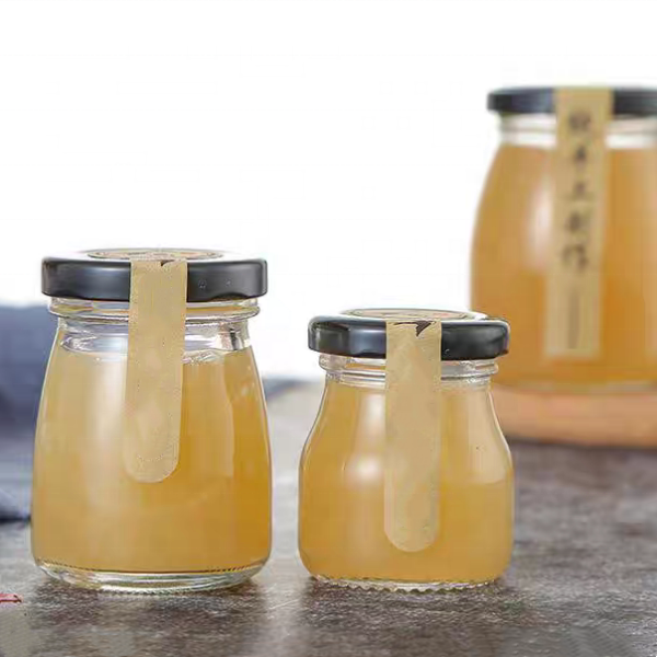 Mini Yogurt Glass Jar Pudding Glass Bottle 50ml 75ml Pudding Glass Jar With Lid