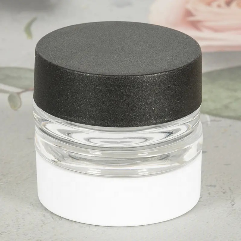 15ml Concentrate Jar Packaging Child Proof Resistant Small Glass Container Child Safe Black White Plastic Lid Customized Logo