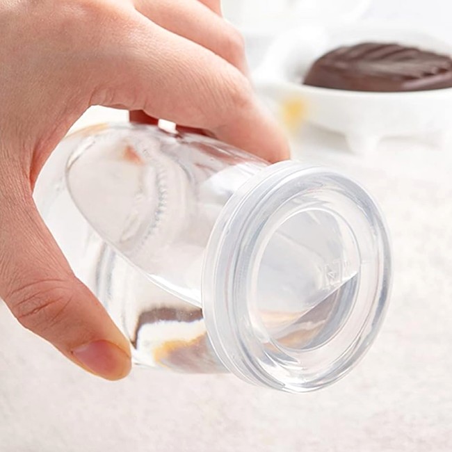 Replacement 200ml Yogurt Glass Jars PE Plastic Cap Yogurt Maker Custom Logo Hot Stamping Surface 100ml 150ml Options Available