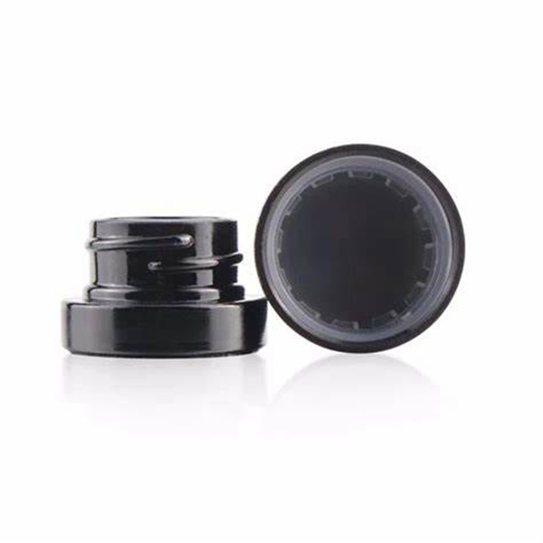 5g 9g Child Resistant 5ml 9ml Black Round Glass square Eye Cream Jar Childproof Concentrate Cube Flower Container Jars
