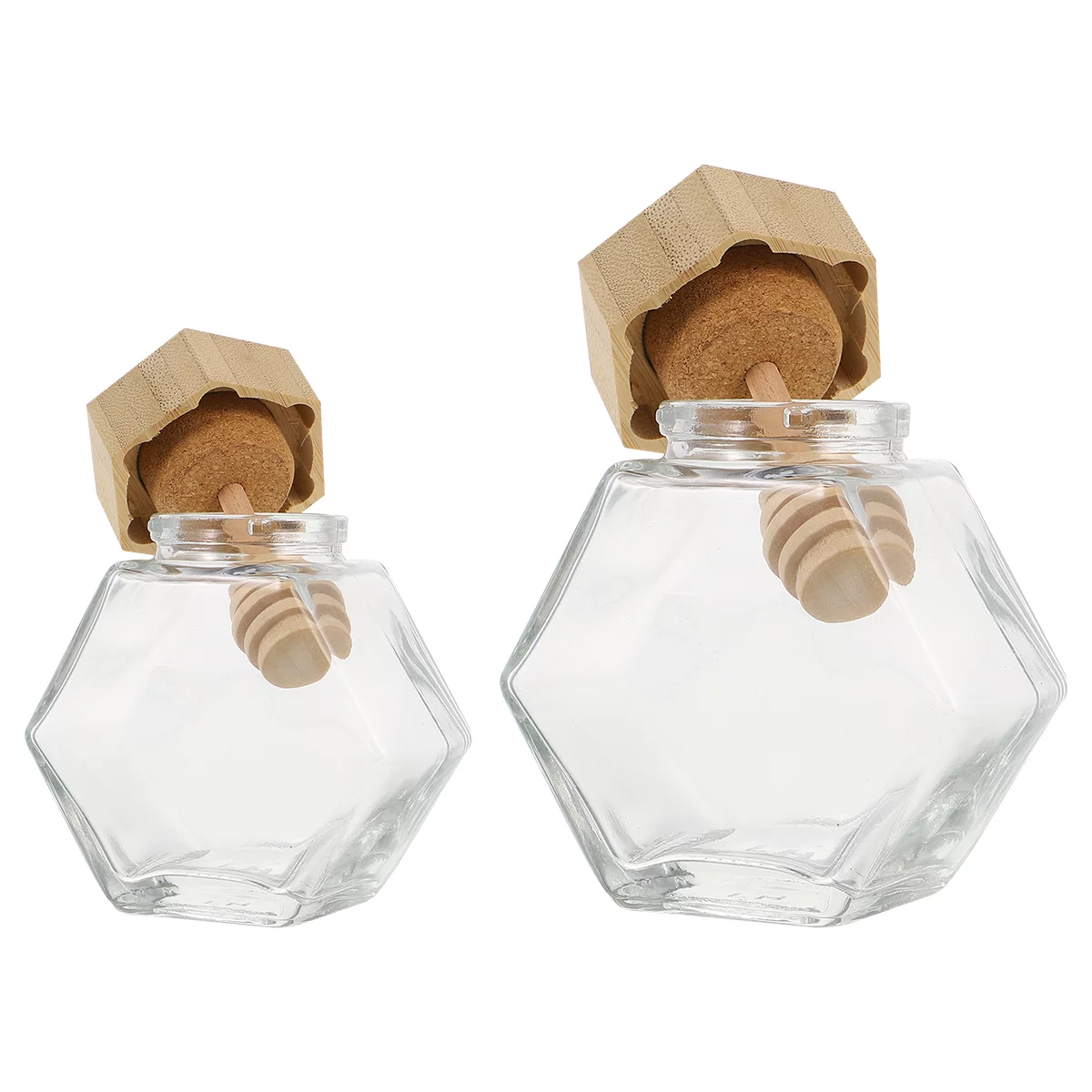 Custom 100ml 380ml 730ml Honey Jars Jelly Jam Cheap Hexagon Glass Honey Jar for Honey