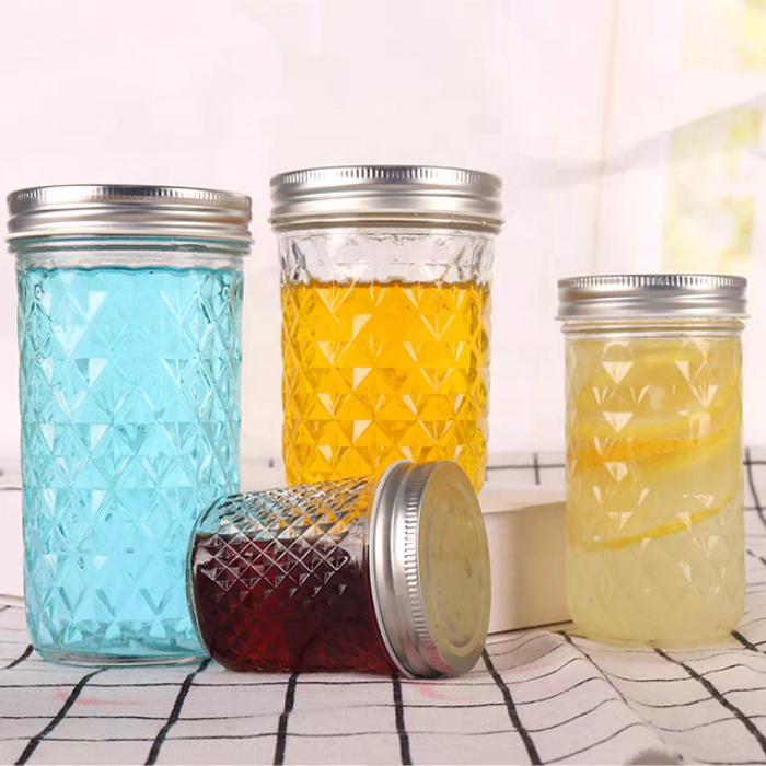 Factory Price 4oz 8oz 10oz 12oz 16oz 32oz Wide Mouth Glass Mason Jar for Jam Honey Canning Food Storage
