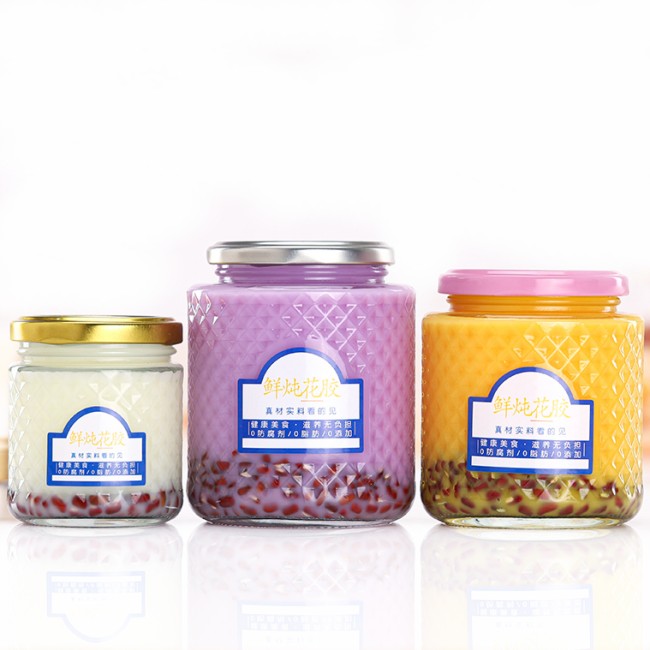 Clear Round Vertical Strip Glass Jar With Easy Open Lid for Bird Nests-Empty Glass Container Bottle