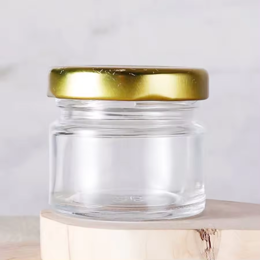 Clear Round Food Grade Seal Glass Storage Jar Jam Sauce Canned Pickle Honey Jars