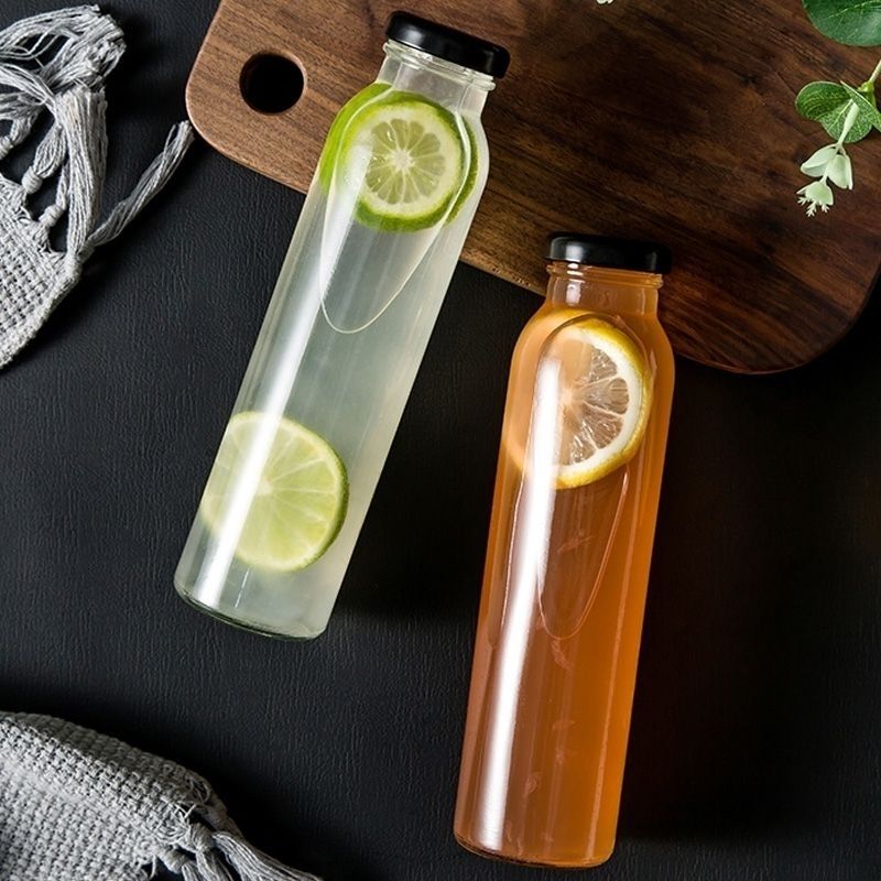 Recyclable Empty Beverage Milk Fruit Juice Drink Glass Bottles Clear Screw Cap 250ml,280ml,300ml,350ml,420ml,500ml,730ml ,1000ml