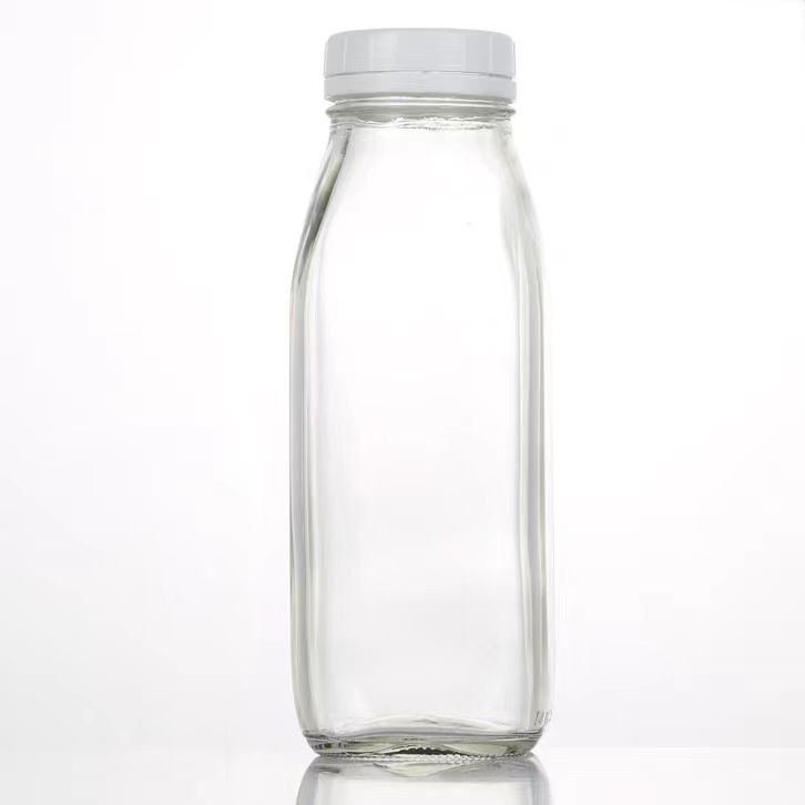 12 oz Food Grade Glass Bottles 350 ml 500 ml 300ml Glass Juice Bottles With Caps Juice Containers With Lids for Cold Beverages