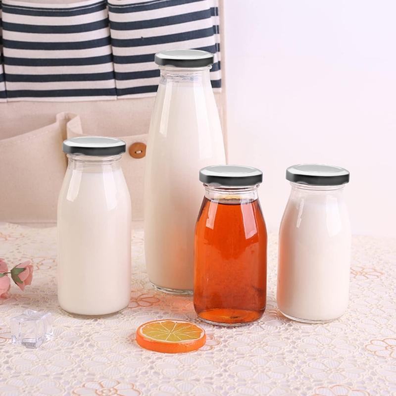250Ml High Temperature Resistant Frosted Glass Bottle Milk Glass Bottle Drink Juice Container Enzyme Glass Bottles 8 oz