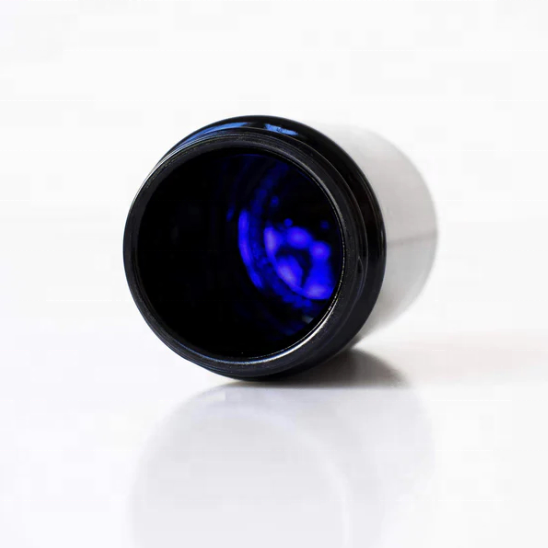 50 ML-1000 ML UV Protect Black Dark Violet Glass Jar Premium with Screw Childproof Lid Smell Proof Container