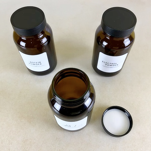 Unique Glass Pill Bottle for Packaging 150cc 500cc Color Gummy Vitamin Glass Frozen Bottle Healthcare Supplement Container