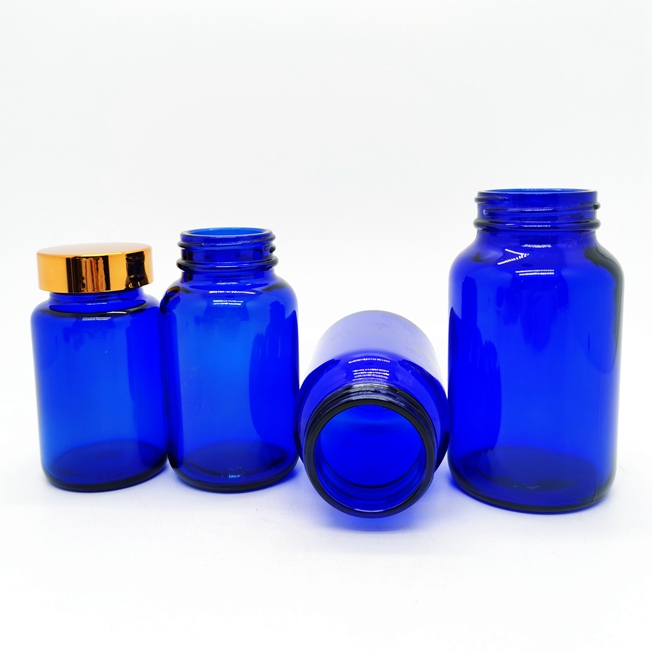 Vitamin Tablet Bottle Packaging 60ml 100ml 120ml 150ml 200ml 250ml Wide Mouth Amber Glass Capsule Bottle With Wooden Bamboo Lid